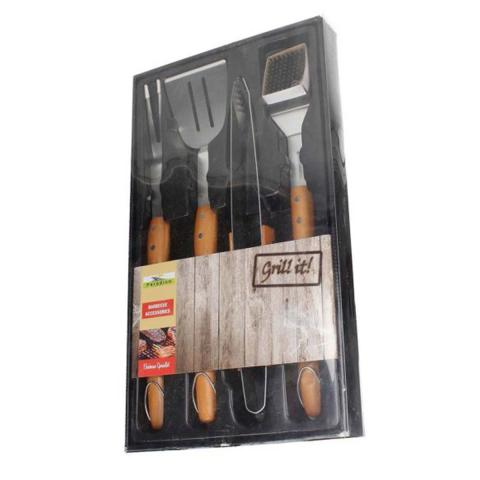 Paradiso SS Set of 4 Acces with Wooden Handle