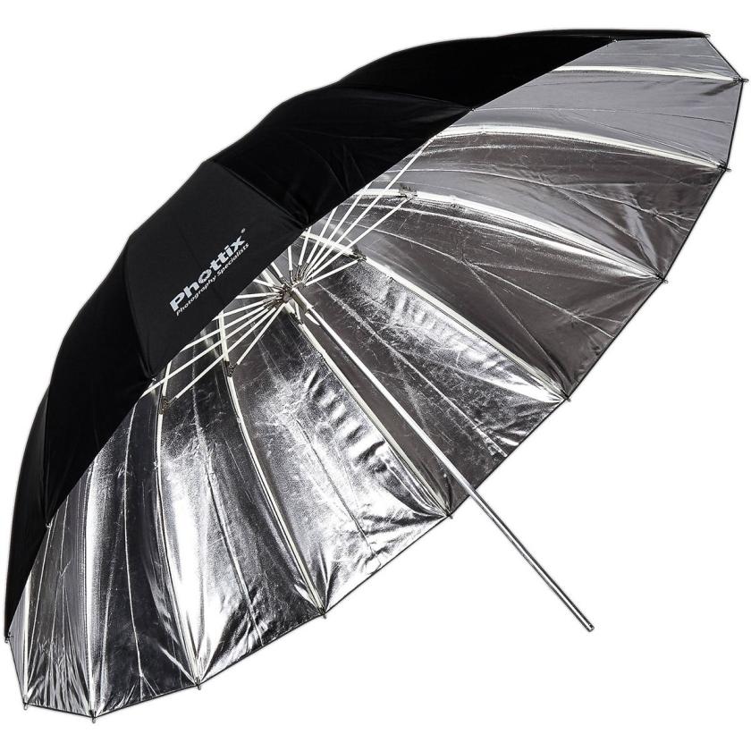 Phottix Photo &amp; Studio - Para-Pro Reflective Umbrella, Silver/ Black - 72In/ 182Cm