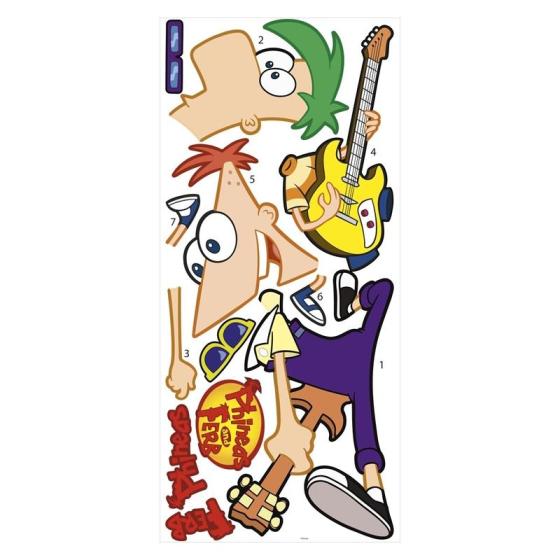 Roommates Phineas &amp; Ferb Peel &amp; Stick Giant Wall Decal