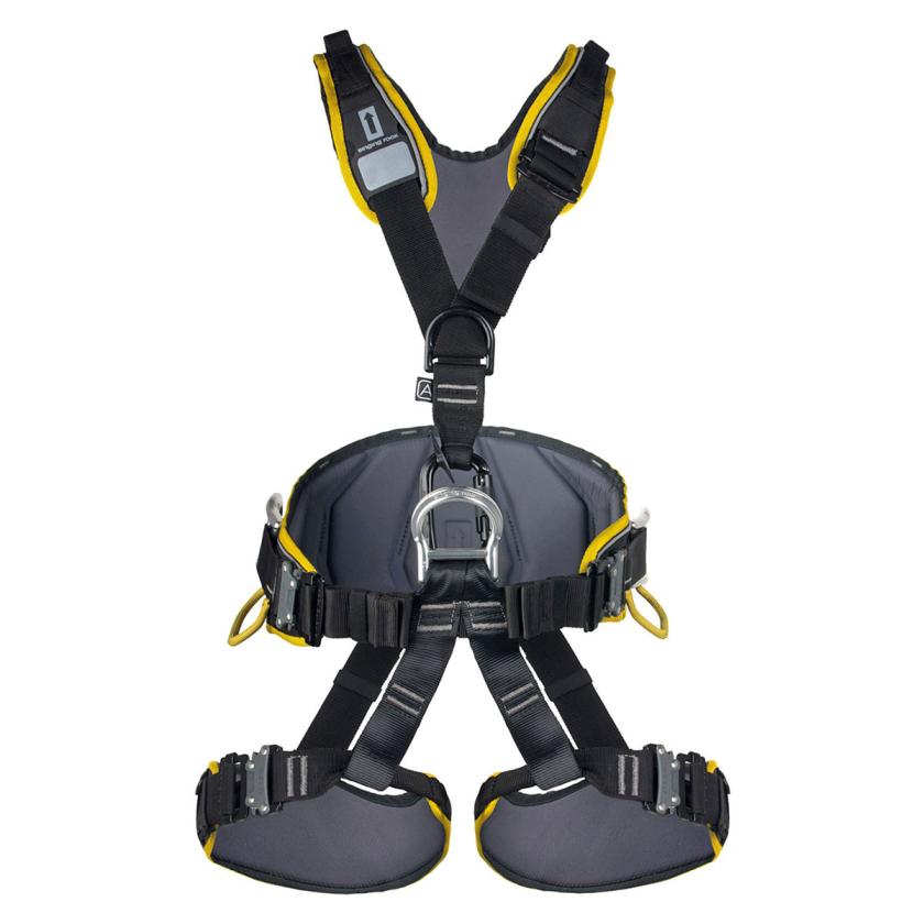Singing Rock Camping Expert 3D- Full Body Harness- Standard- Xlarge- Black/Yellow