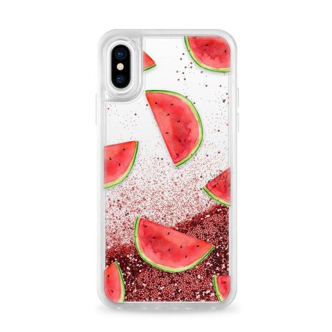 Casetify CASETIFY Glitter Case Watermelon Shuffle for iPhone XS/X
