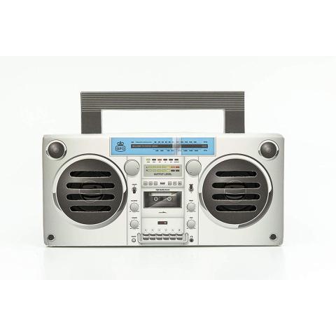 GPO GPO Bronx Boombox Bluetooth Portable Speaker Silver