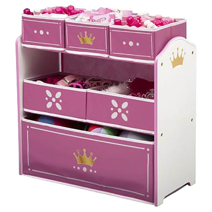 Delta Furniture Princess Crown Multi Bin Toy Organizer