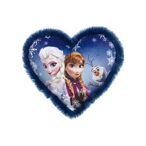 Toy World Frozen Heart Shape Cushion -Blue - Blue