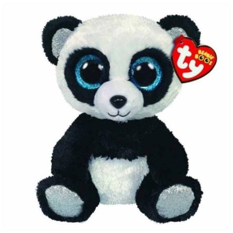 TY Beanie Boos Panda Bamboo 6&amp;quot - Black/White - Regular