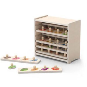 Flat Puzzle 12pcs Set with wStorage Shelf