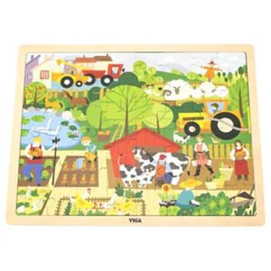 Viga Wooden Farm Puzzle 48pcs