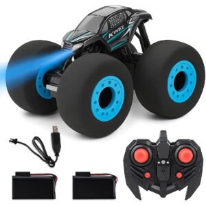 Fitto Remote Control Monster Truck with Big Foam Wheels Indoor Play RC Car For Boys 610 Years Old Blue