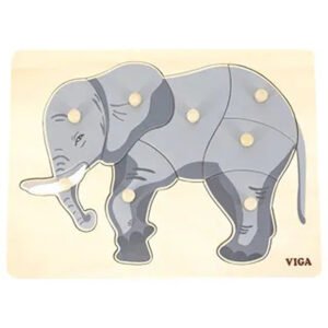 Viga Wooden Montessori Elephant Puzzle