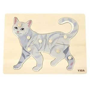 Viga Montessori Cat Puzzle Set 8pcs