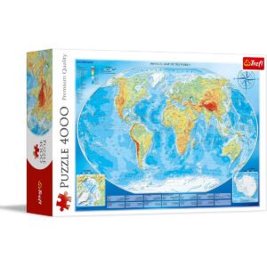 Trefl TR45007 Groe Weltkarte 4000 Teile Premium Quality fr Erwachsene und Kinder ab 15 Jahren Puzzle Coloured