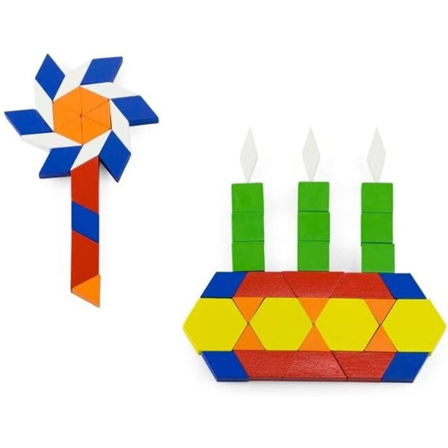 Viga Toys 250 Wood Pattern Blocks in UAE - view 4