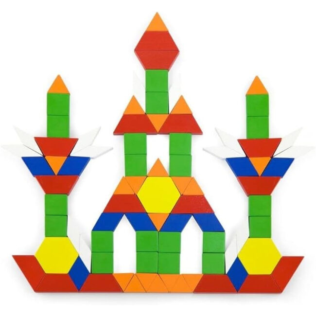 Viga Toys 250 Wood Pattern Blocks in UAE - view 5