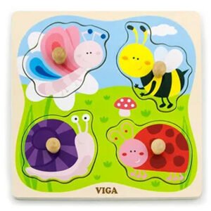 Viga Big Wooden Knob Puzzle Insect
