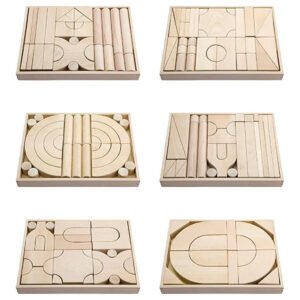 Viga Beech Wood Block 6 Trays Set2