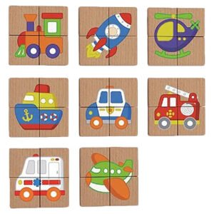 Viga Magnetic Puzzle Block 32pcs Set Transportation