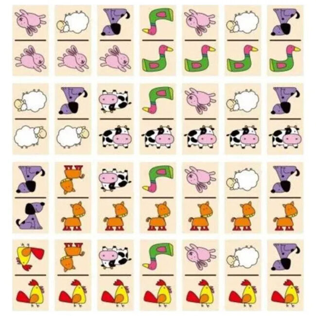 Viga Dominoes Game Farm Animals 28 Pcs in UAE - view 4