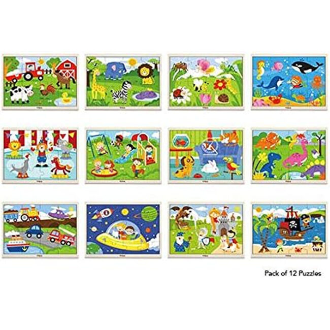 SPRM-51427-02 Viga Storage Shelf Wooden Puzzle 12 Set 16Pieces in UAE - view 3