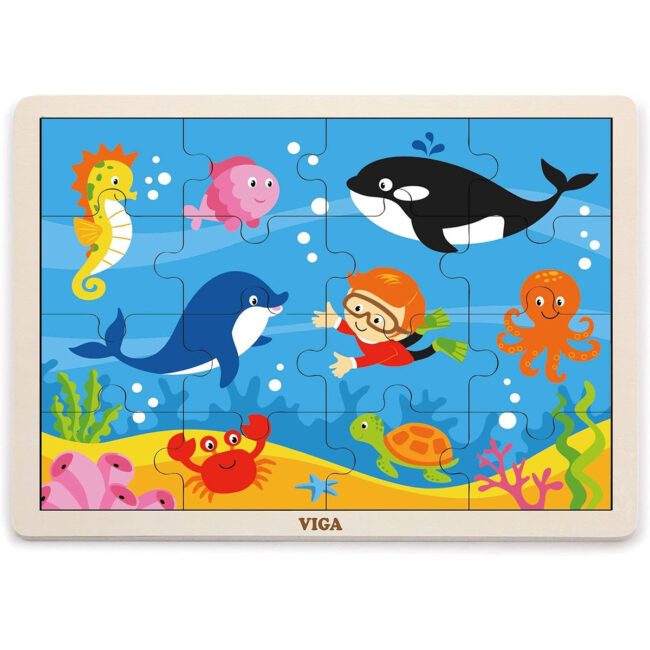 SPRM-51427-04 Viga Storage Shelf Wooden Puzzle 12 Set 16Pieces in UAE
