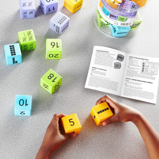 SPRM-86889-03 hand2mind Learning Resources Numbers Dice Set of 16 in UAE - view 3