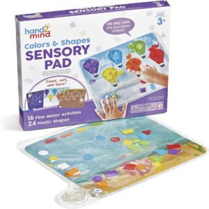 Learning Resources Sensory Pillow Colours and Shapes Reusable Sensory Bag for Children Fine Motor Skills Toy 16 Fine Motor Skills Activities 24 Plastic Moulds Ages 3