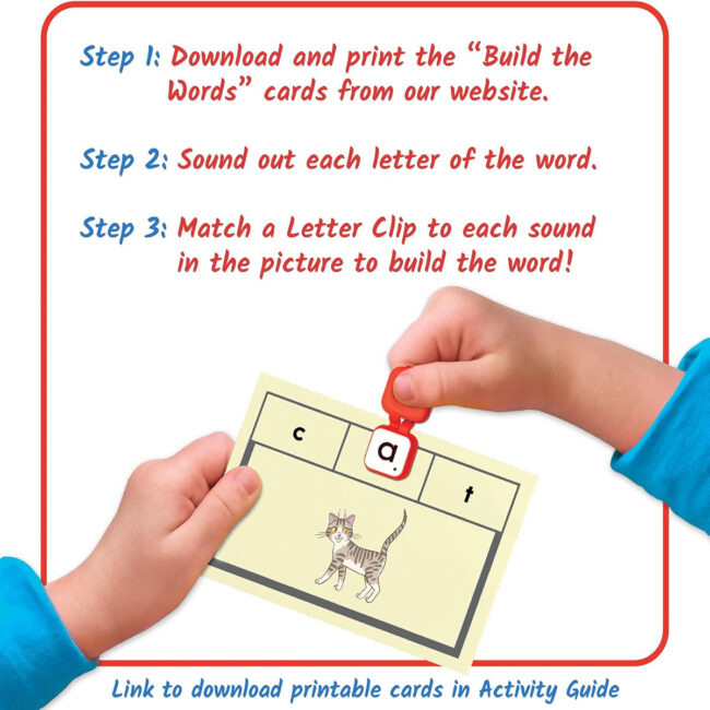 SPRM-95380-03 hand2mind Learning Resources Learn My Letters Fine Motor Skill Clips Kids Peg Activities Preschool Alphabet Exercises Pincer Grip Development Toys in UAE - view 3