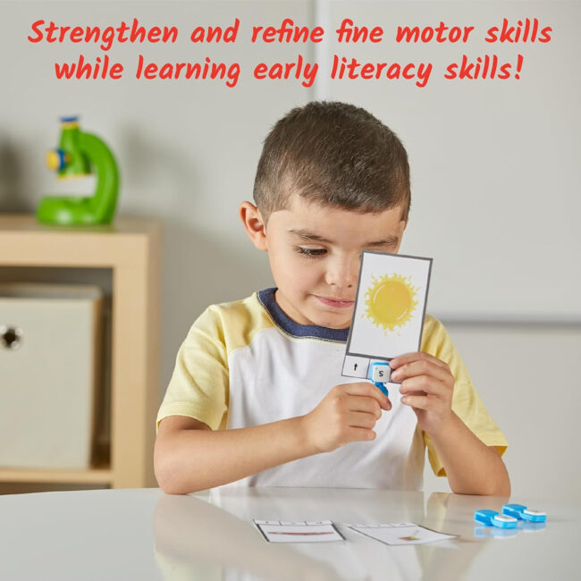 SPRM-95380-05 hand2mind Learning Resources Learn My Letters Fine Motor Skill Clips Kids Peg Activities Preschool Alphabet Exercises Pincer Grip Development Toys in UAE - view 5