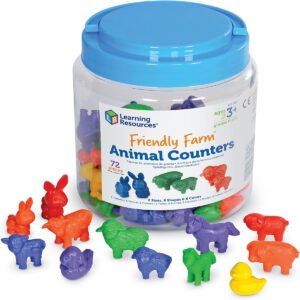 Learning Resources Friendly Farm Animal Counters 72 pieces Multicolor