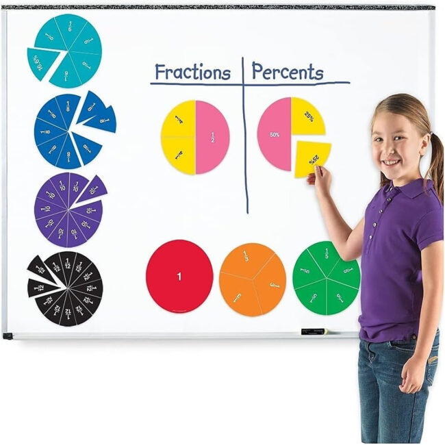 SPRM-LER1616-02 Learning Resources LER1616 DoubleSided Magnetic Fraction Circles in UAE - view 2