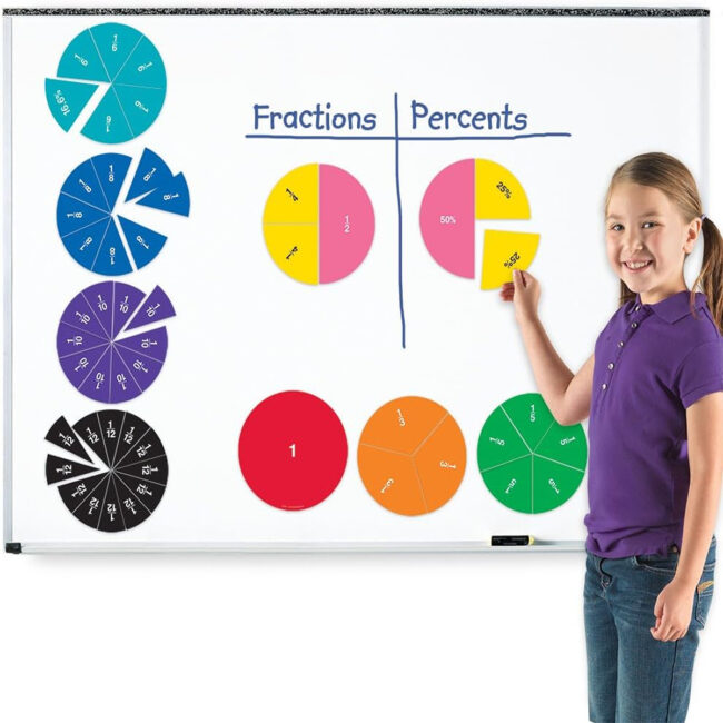 SPRM-LER1616-04 Learning Resources LER1616 DoubleSided Magnetic Fraction Circles in UAE - view 4