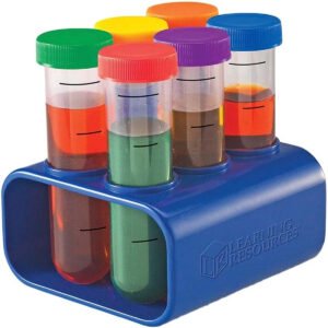 Learning Resources Primary Science Jumbo Test Tubes with Stand Set of 6 Tubes Ages 3Multicolor 1 Pack