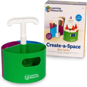 Learning Resources CreateaSpace Storage Mini Center Classroom Craft Keeper Maker Space Small Space Storage Teacher Organizer Home School Accessories Easter Basket 4 Piece Set