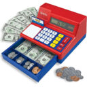 Learning Resources Pretend Play Calculator Cash Register Classic Counting Toy Kids Cash Register 73 Pieces Ages 3 in UAE