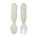 Beaba Set of 2 Stainless Steel Pre Cutlery VelvetGrey in UAE - view 2