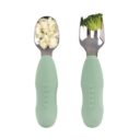 Beaba Set of 2 Stainless Steel Pre Cutlery SageGreen in UAE - view 2