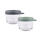 Beaba Conservation Jar Glass Set of 2 x 150ml Mineral Sage Green in UAE
