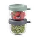 Beaba Conservation Jar Glass Set of 2 x 150ml Mineral Sage Green in UAE - view 3