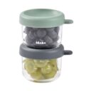 Beaba Conservation Jar Glass Set of 2 x 150ml Mineral Sage Green in UAE - view 4
