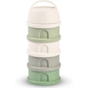 Beaba Formula Milk Container 4 Compartments Cotton white Sage green in UAE