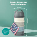 Beaba Formula Milk Container 4 Compartments Mineral grey blue in UAE - view 3