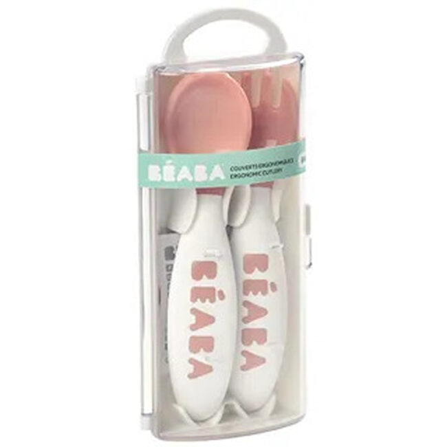Beaba Training Fork And Spoon 2nd Age Old Pink in UAE - view 3