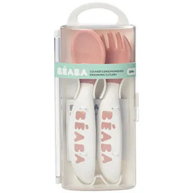 Beaba Training Fork And Spoon 2nd Age Old Pink in UAE - view 2