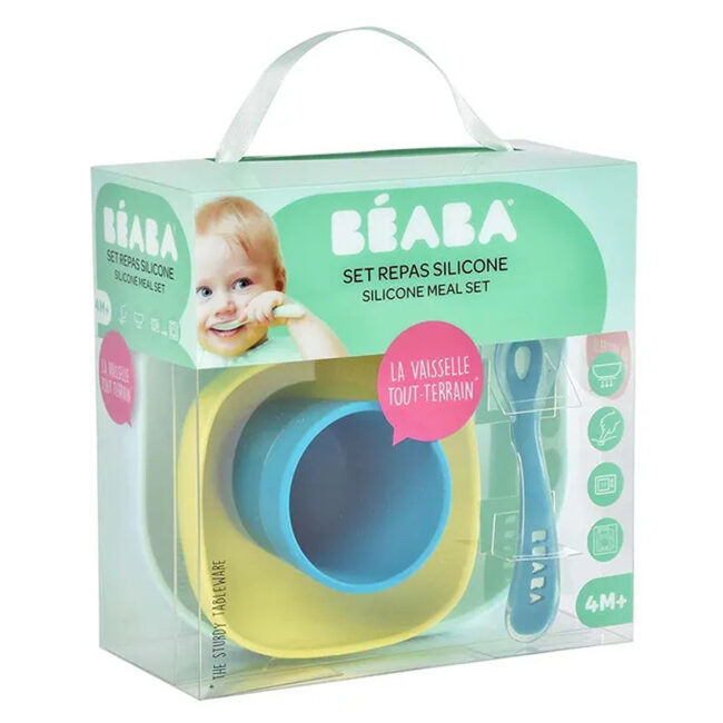 MR-913428-05 Beaba Silicone Meal Set of 4 Blue in UAE - view 5