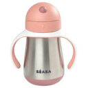 Beaba Stainless Steel Straw Cup Old Pink in UAE