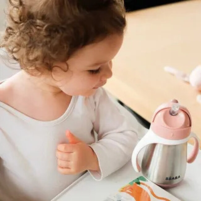MR-913482-05 Beaba Stainless Steel Straw Cup Old Pink in UAE - view 2