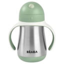Beaba Stainless Steel Straw Cup Sage Green in UAE