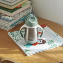 Beaba Stainless Steel Straw Cup Sage Green in UAE - view 2