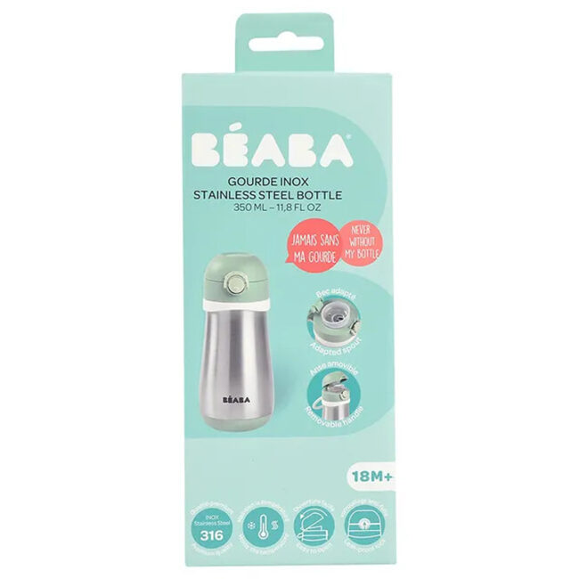 MR-913539-05 Beaba Stainless Steel Bottle 350ml Handle Sage in UAE - view 5
