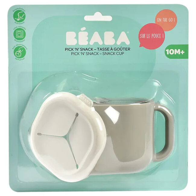 MR-913565-04 Beaba Pick n Snack Silicone Snack Cup Velvet Grey in UAE - view 4