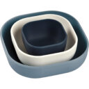 Beaba Silicone 3 Piece Nesting Bowl Set NightBlue Cotton BalticBlue in UAE